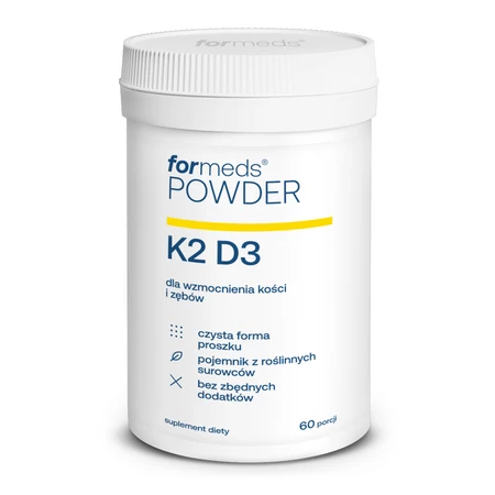 ForMeds Powder K2 D3 Witamina D3 2000 K2-mk7 100 60 porcji