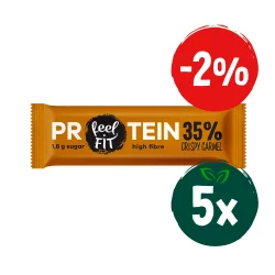 Zestaw: 5x Baton proteinowy 35% Chrupiący Carmel 40 g