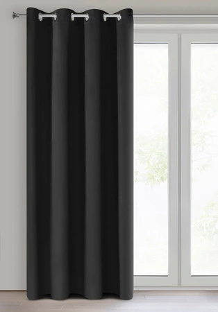 ZASŁONA GOTOWA NERISA 140 X 250 CM CZARNY