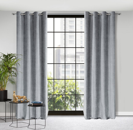 ZASŁONA GOTOWA LUSSI 140 X 250 CM STALOWY