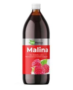 EkaMedica Sok z malin 100% bez cukru 1000 ml