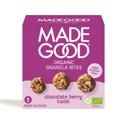 Granola Bites z Czekoladą Berry Twist Bezglutenowe BIO (5 x 24 g) 120 g