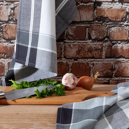 Komplet Ręczników Kuchennych Mona, 50 x 70 cm, Czarny