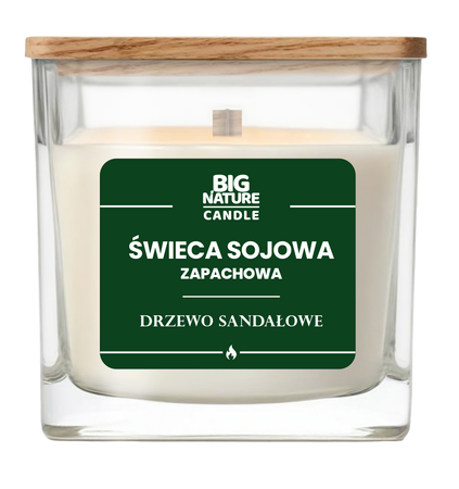 Big Nature Świeca sojowa o zap. Drzewo sandałowe 220g