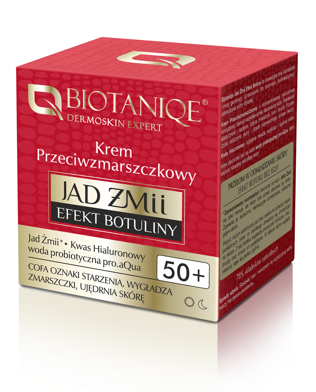 Biotaniqe Jad Żmii Efekt Botoxu, Krem Przeciwzmarszczkowy 50+, 50 ml