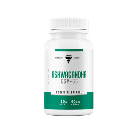 Trec ASHWAGANDHA KSM-66 na redukcję stresu 60 kaps.