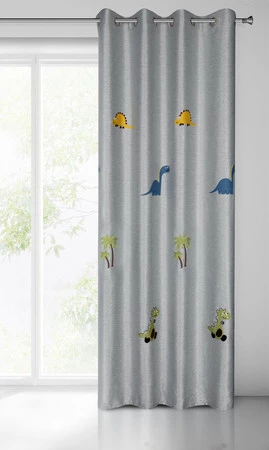 ZASŁONA GOTOWA DINO 140 X 250 CM SREBRNY