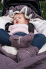 Lodger Polarowe buciki kapcie z antypoślizgową podeszwą wrzosowe Fleece Mauve 12-18 m