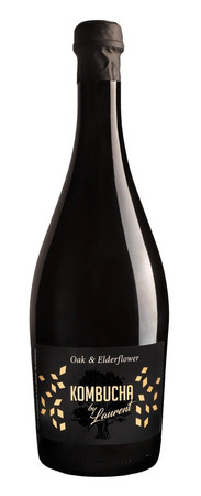 KOMBUCHA BY LAURENT Kombucha Szampańska Na Płatkach Dębu O Smaku Kwiatów Czarnego Bzu BIO 750ml