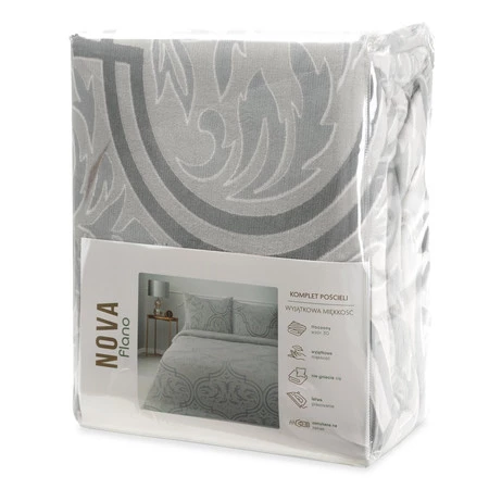 Komplet pościeli Flano 5 200 x, 220 cm, Srebrny