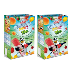 Zestaw: 2x LODY WODNE DO ZAMROŻENIA BIO 10 szt. x 40 ml - POLARETTI FRUIT