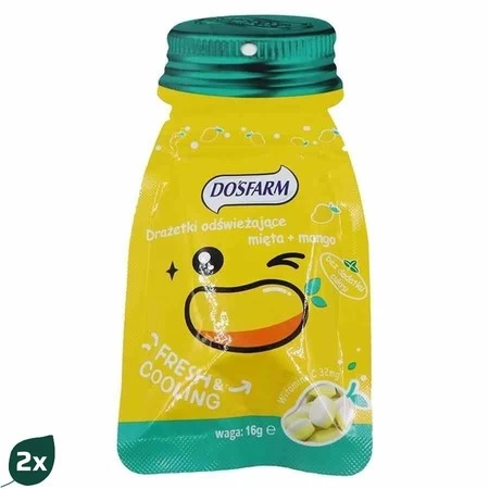 Zestaw: 2x Dosfarm  Drażetki odświeżające  2x16g