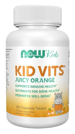 NOW FOODS Kid Vits Multiwitamina 120 tabl. do ssania smak pomarańcza