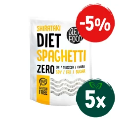 Zestaw: 5x Diet Food − Makaron spaghetti shirataki bezgl. − 200 g
