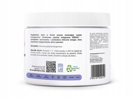 Osavi Kolagen Włosy, Skóra i Paznokcie, 150 g | 60 porcji