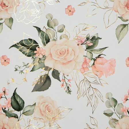 ZASŁONA GOTOWA ROSE NA TAŚMIE 135 X 270 CM BIAŁY