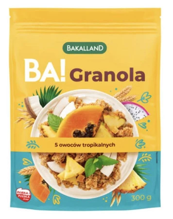 Bakalland BA! Granola 5 owoców tropikalnych 300g pełnoziarnista