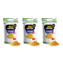 Zestaw: 3x Big Nature Popkorn ziarno 1  kg