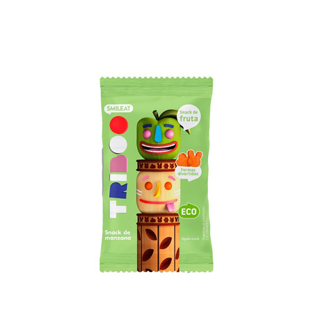 Smileat Triboo, BIO Sminolas, Żelki owocowe bez cukru Jabłko, 25g