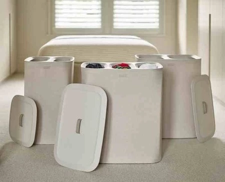 JJ-Kosz podwójny na pranie 90l. Tota, ecru