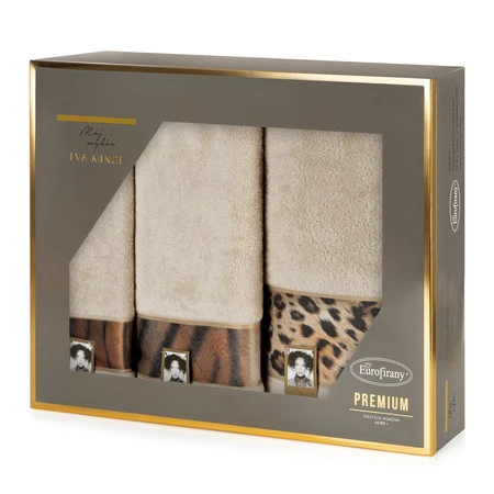 Komplet Ręczników Eva 23 46 x 36 x 7 cm, Beżowy