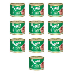 Zestaw 10x WOW CAT Huhn Pur - kurczak dla dorosłych kotów (200g)