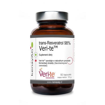 KENAY Trans-Resveratrol Veri-te™ na wsparcie układu sercowo-naczyniowego i ochrony antyoksydacyjnej organizmu 60 kaps.