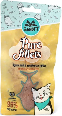 MR.BANDIT Pure Fillets Kurczak i Wędzona Ryba dla kota 30g