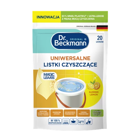 Dr. Beckmann Magic Leaves Listki czyszczące uniwersalne Summer Lemon 20szt