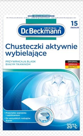 Dr. Beckmann Chusteczki aktywnie wybielające 15 szt.