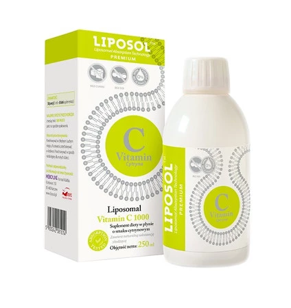 Liposol Liposomalna Witamina C 250 ml, smak cytrynowy