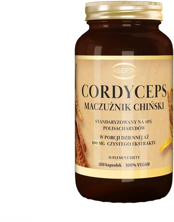 Asepta Cordyceps Maczunik chiński stanaryzacja 40% - 100 kaps.