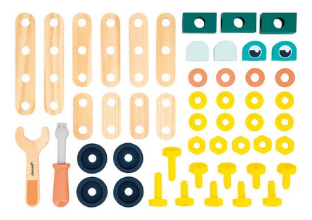 Janod Zestaw konstruktora 50 elementów Brico'kids 3+