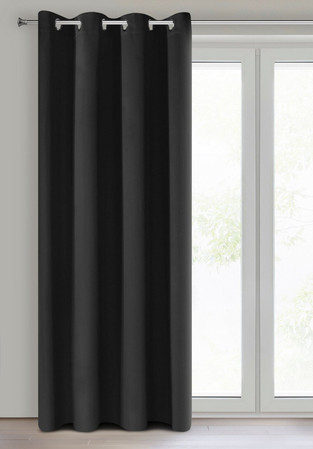 ZASŁONA GOTOWA NERISA 140 X 250 CM CZARNY