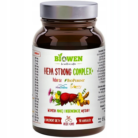 Biowen Zestaw dla TATY Hepa Strong Complex+ (90 kaps.) +Cardiovita Complex+ (90 kaps.) +Jabłczan Magnezu (100 kaps.)