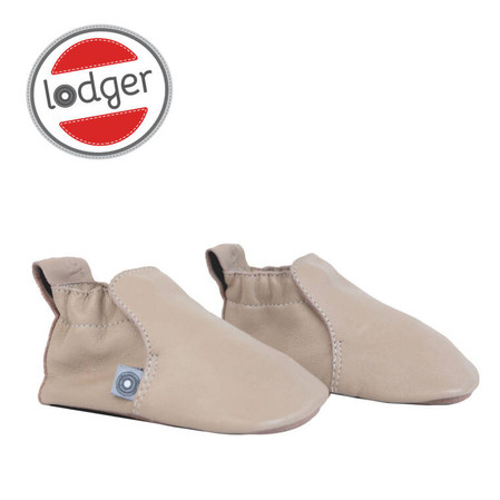 Lodger Skórzane buciki dla niemowląt kremowe Stepper Birch r. 20