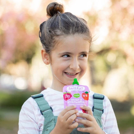 Smileat, BIO Mus z malinami i jogurtem 9m+, 100g