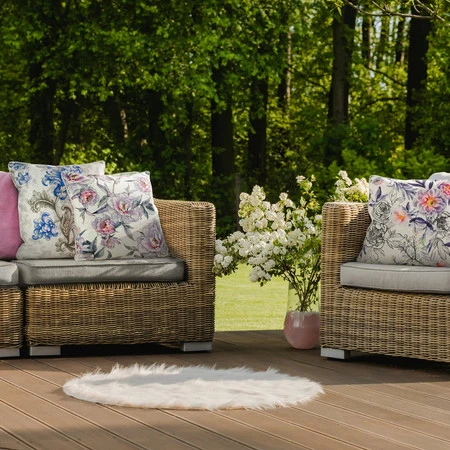 Poszewka Len 17 45 x 45 cm, Kremowy