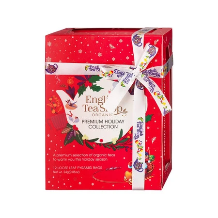 English Tea Shop, BIO, Zestaw herbat idealny na prezent, New Red Prism, 4 smaki, 12 piramidek