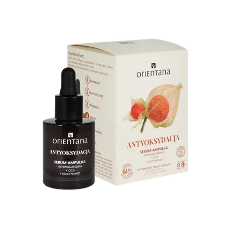 Orientana ASHWAGANDHA Serum-ampułka ANTYOKSYDACJA Ashwagandha Cica Niacynamid