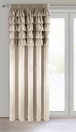 ZASŁONA GOTOWA AURA NA TAŚMIE 140 X 270 CM BEŻOWY