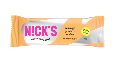 Zestaw 6x N!CK'S Nicks Protein Wafer Orange Proteinowy Wafelek Pomarańczowy bez cukru 40g
