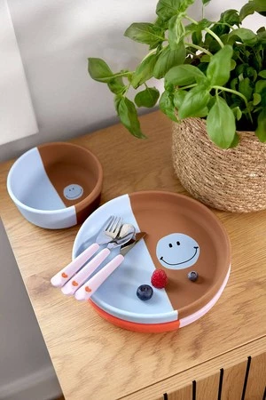 Lassig Sztućce ze stali nierdzewnej 3 el. Happy Rascals Heart lavender