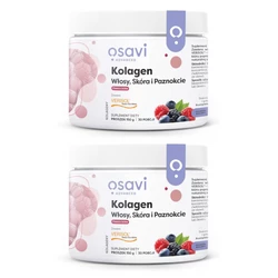 Zestaw 2x Kolagen Włosy, Skóra i Paznokcie Owoce Leśne 150g