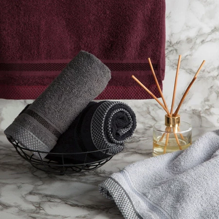 Ręcznik Abbie (05), 50 x 90 cm, Stalowy