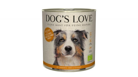 Zestaw 10x DOG'S LOVE Pute -indyk z jabłkami, cukinią i olejem z orzechów włoskich (800g)