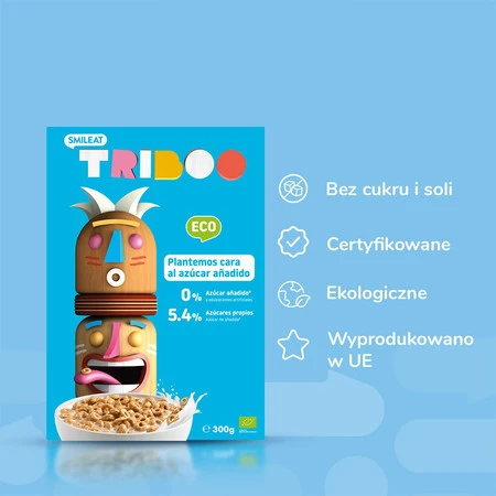Smileat Triboo, BIO Płatki Śniadaniowe, 300g