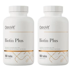 Zestaw 2x OSTROVIT Biotyna Plus 100 tabl.