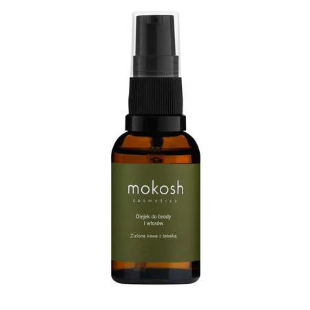 Mokosh - Olejek do brody i włosów. Zielona kawa z tabaką - 30 ml