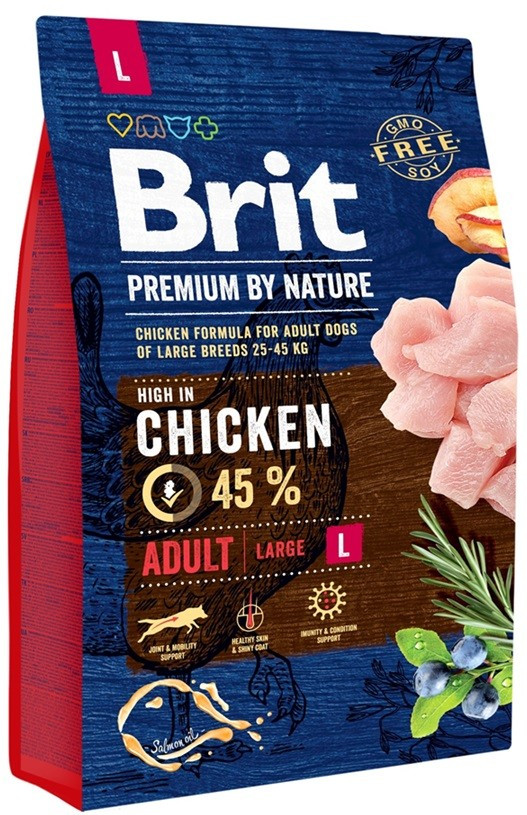 Brit Premium By Nature Adult Extra Large Chicken 3 kg - sucha karma dla dorosłych psów rasy olbrzymiej z kurczakiem 3kg Dostawa GRATIS od 95 zł